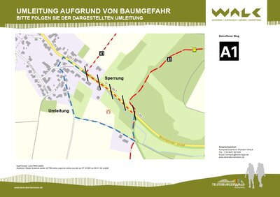 Schild Umleitung Lüdenhausen Schild Umleitung Lüdenhausen