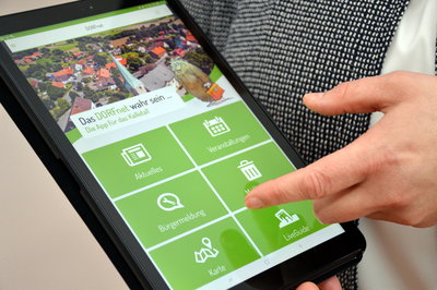 DORFnet App auf Tablet